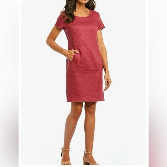 MASAI Nabla Linen Sheath Dress Boysenberry - Picture 1 of 10